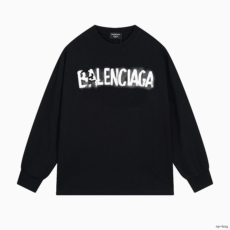 Balenciaga letter style black T-shirt