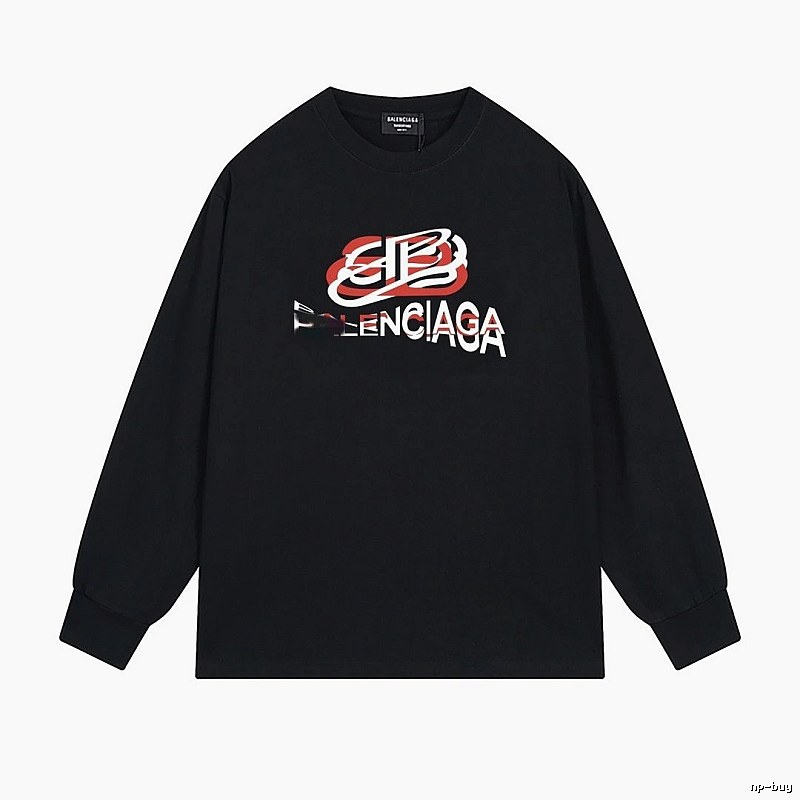 Balenciaga letter-style black T-shirt