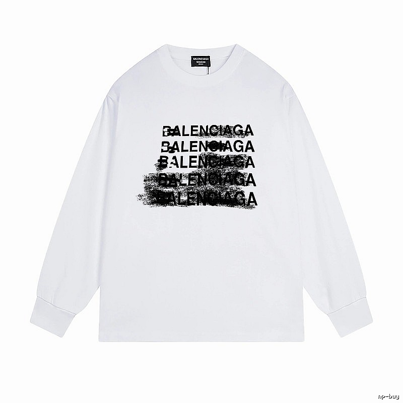 Balenciaga letter-style white T-shirt