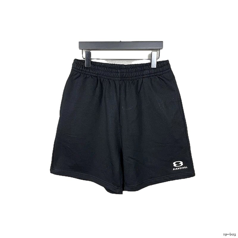 Balenciaga minimalist style black shorts