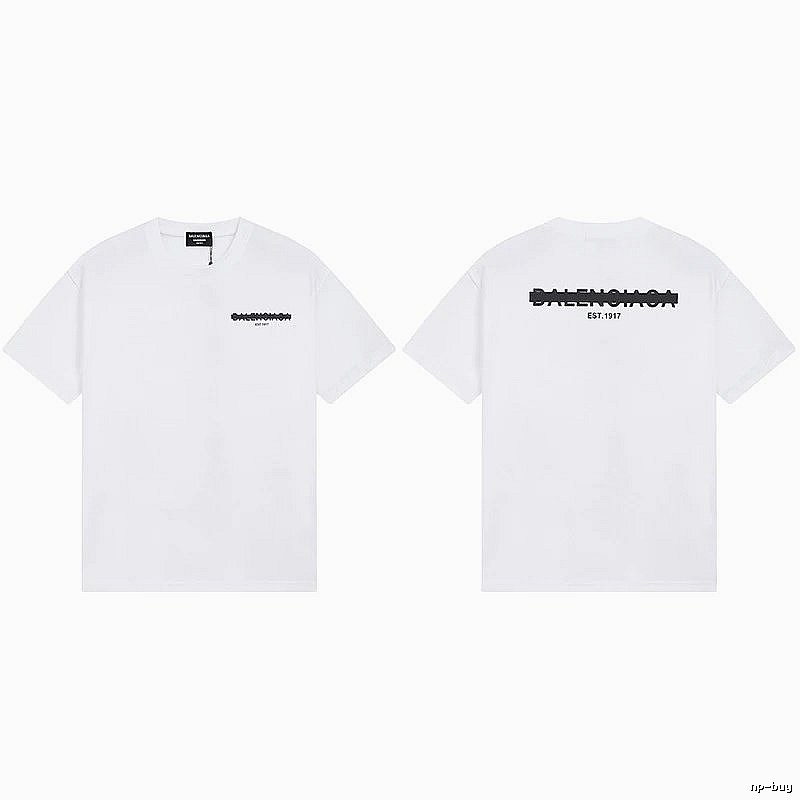 Balenciaga minimalist style white T-shirt