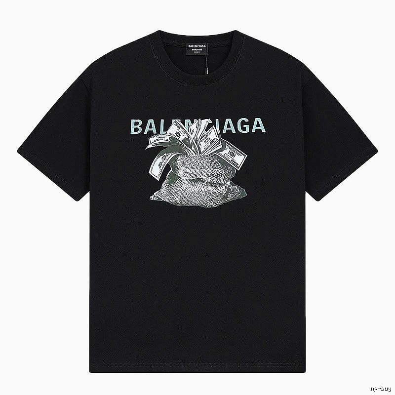 Balenciaga Money Bag Style Black T-shirt