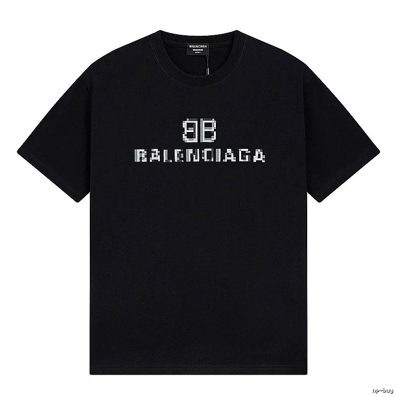 Balenciaga pixel-style black T-shirt