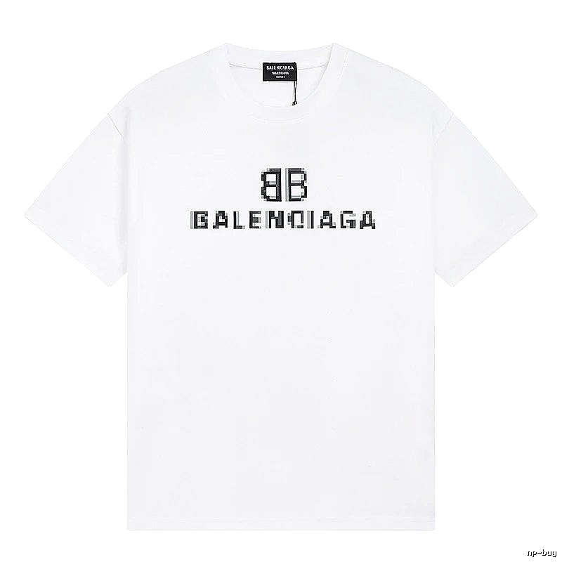 Balenciaga pixel-style white T-shirt
