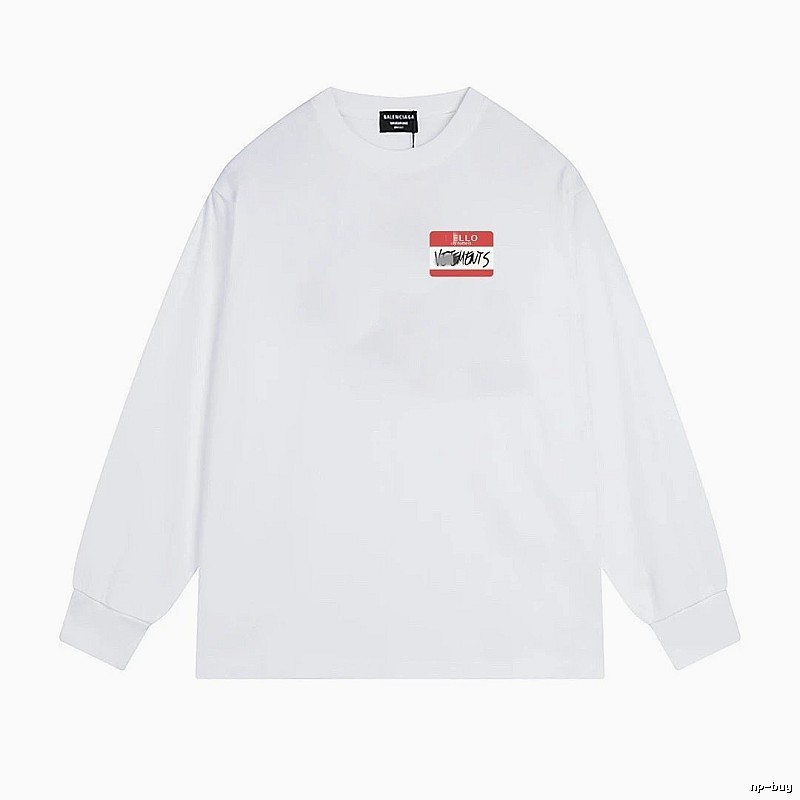 Balenciaga Printed Casual White T-shirt