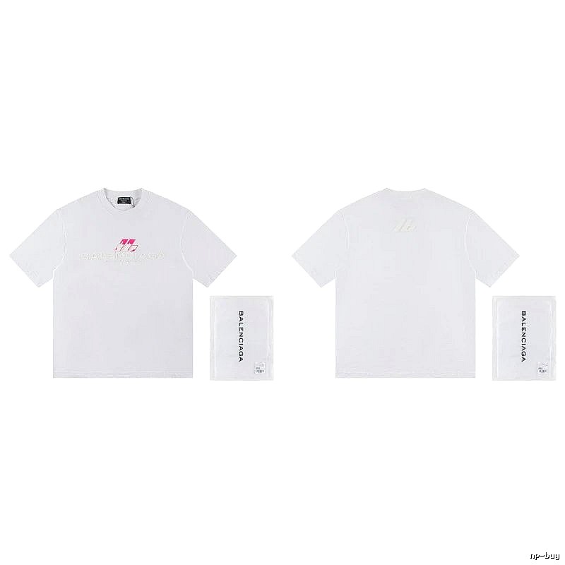 Balenciaga Printed Streetwear-style White T-Shirt