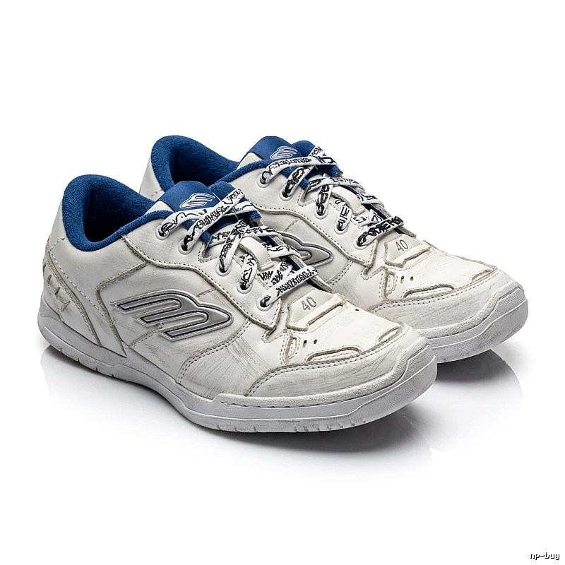 Balenciaga retro blue and white sneakers