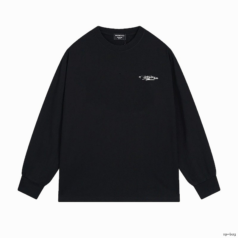 Balenciaga simple style black long-sleeved shirt