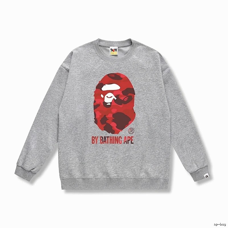 Bape Ape Head Camouflage Style Grey Sweatshirt
