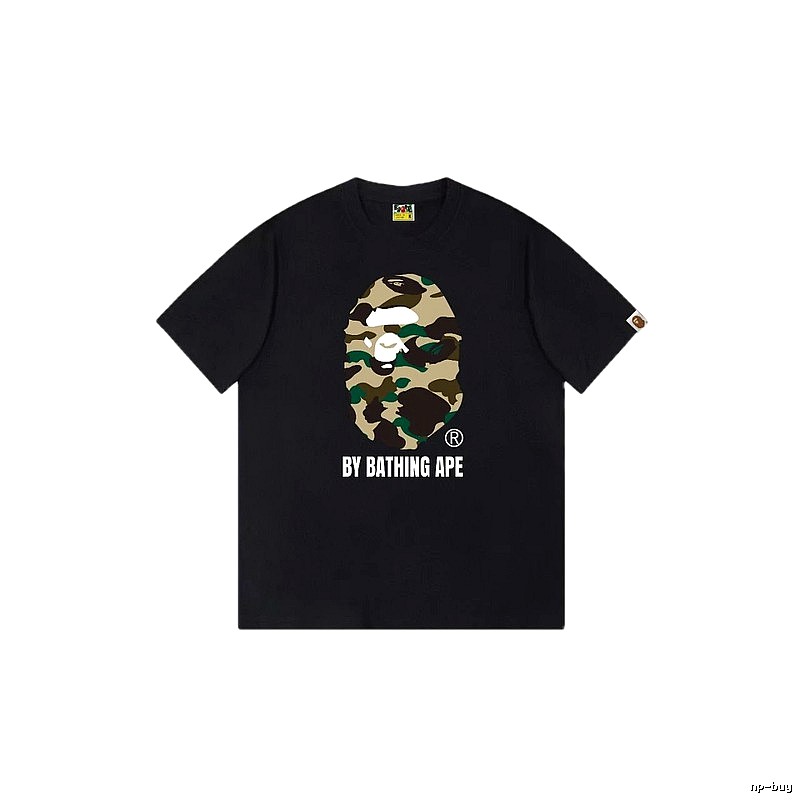 Bape camouflage style black T-shirt