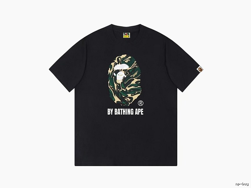 Bape camouflage style black T-shirt