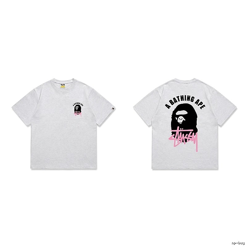Bape Pink Trendy and Cool Short-sleeve Shirt