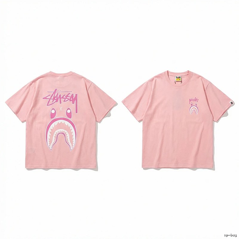 Bape Shark Co-branded Pink T-shirt