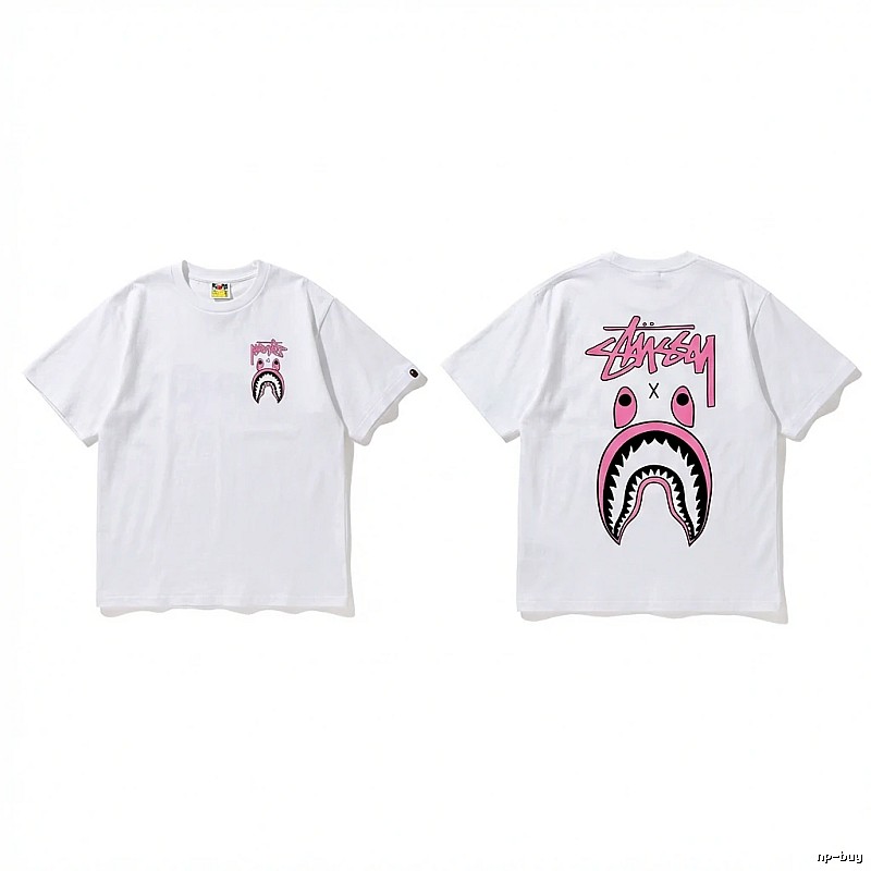 Bape Shark Co-branded White T-shirt