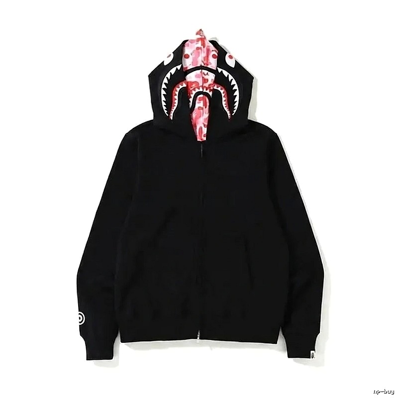 Bape Shark Series Black Streetwear Hoodie
