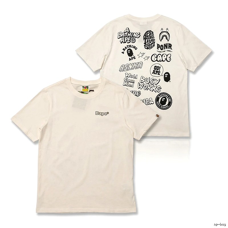 Bape trendy style white T-shirt