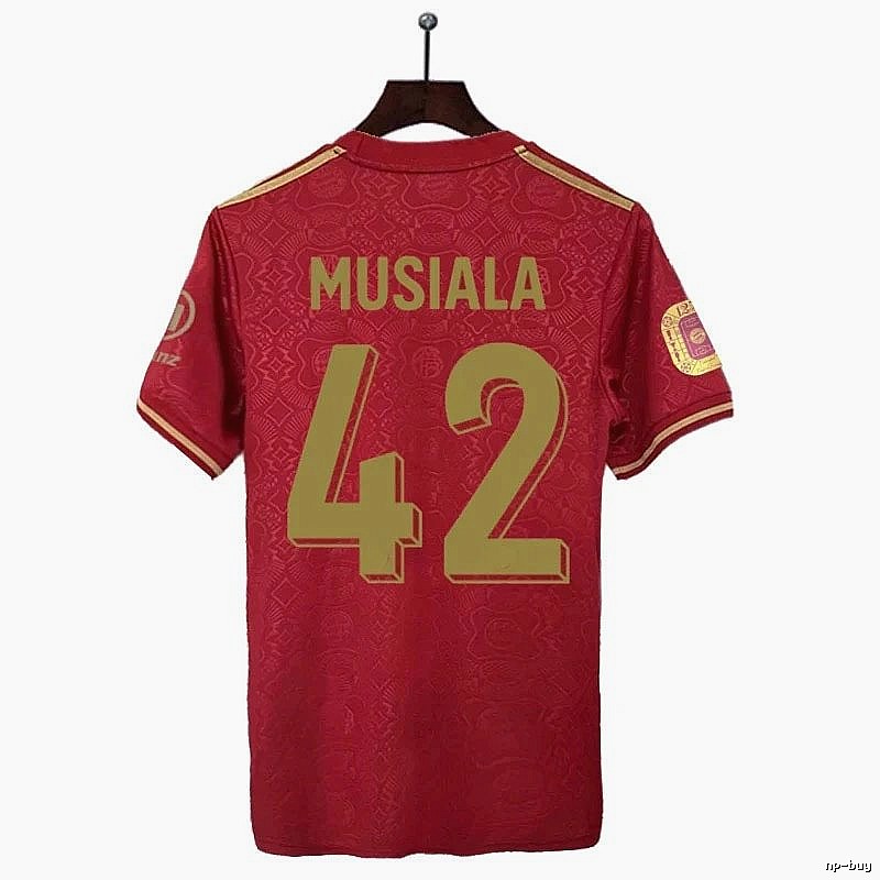 Bayern Munich Streetwear Kimmich #6 soccer jersey Red Bayern Munich with Logo Accent