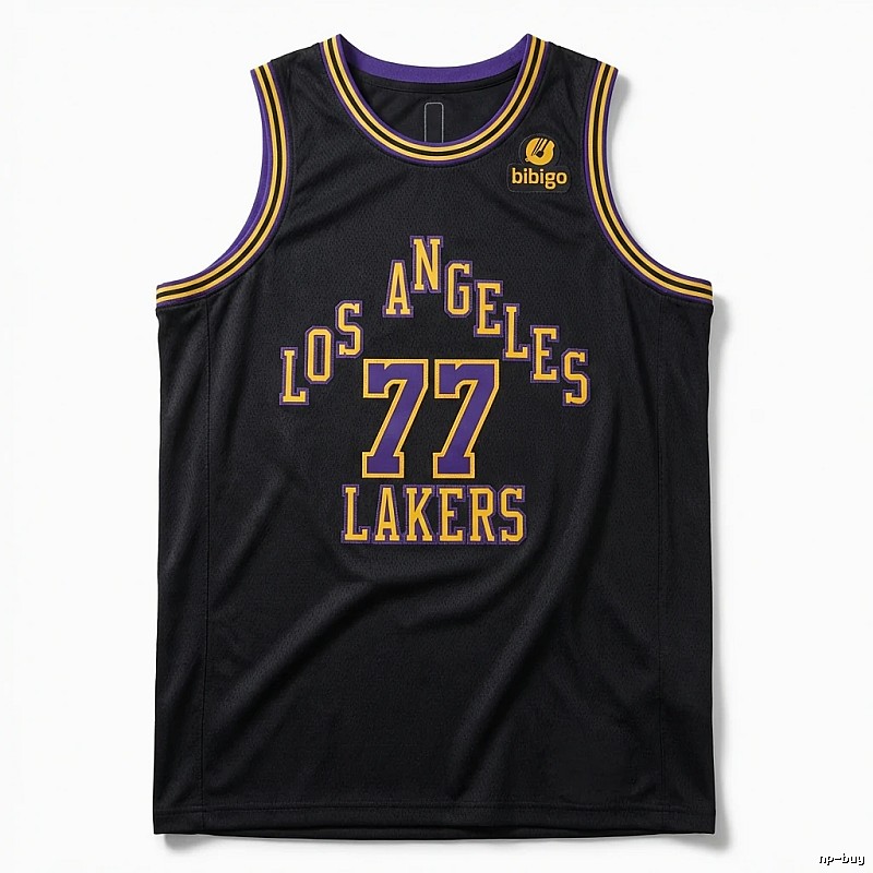 Bibigo No. 77 Lakers black vest.