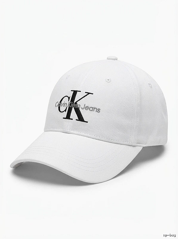 Calvin Klein minimalist style white baseball cap