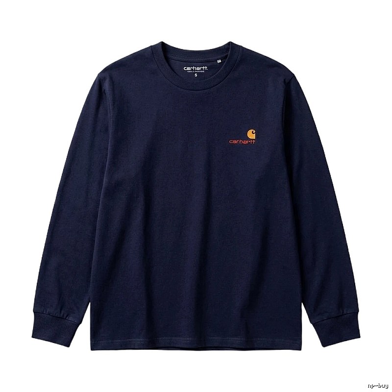 Carhartt basic simple style navy long-sleeve