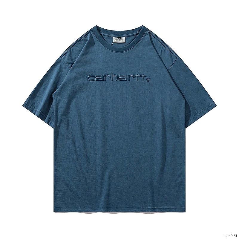 Carhartt Daily Logo T-shirt Light Blue Subtle for City Outfits
