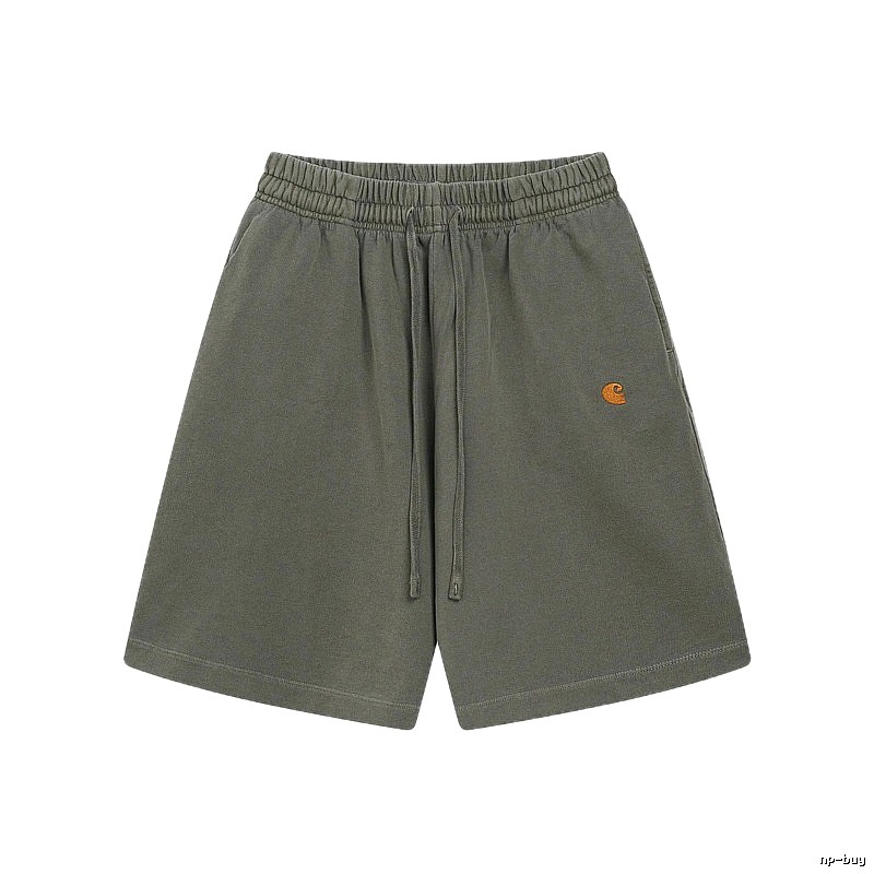 Carhartt Embroidered Workwear Style Army Green Casual Shorts