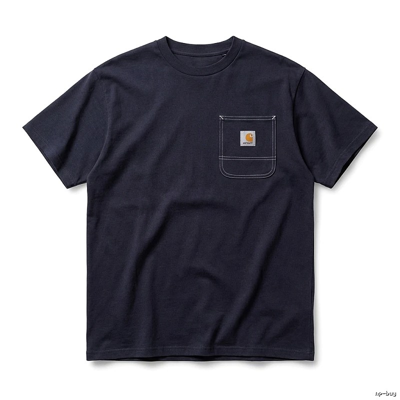 Carhartt minimalist style navy blue T-shirt