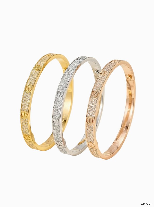 Cartier Love Series Luxurious Three-Color Bracelet
