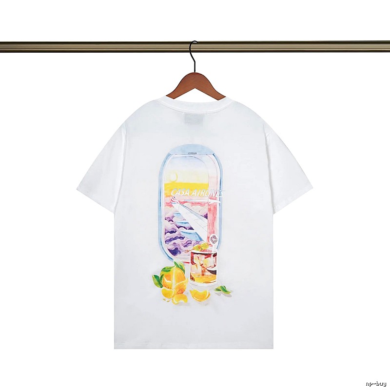 Casablanca Aviation Series Trendy Brand White T-shirt