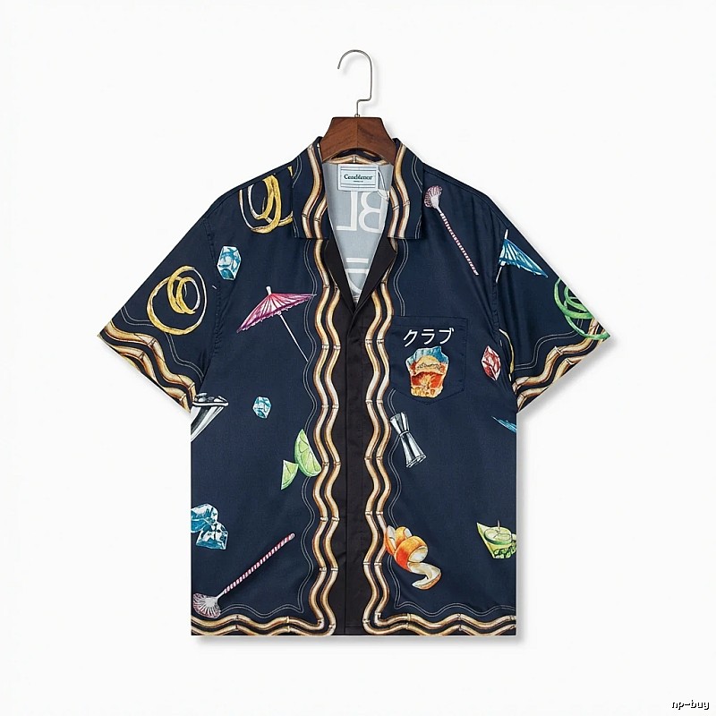 Casablanca Print Retro Short-sleeve Shirt