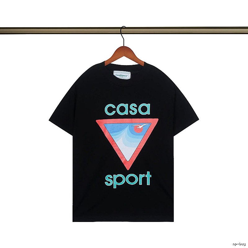 Casablanca - printed casual - style black T - shirt