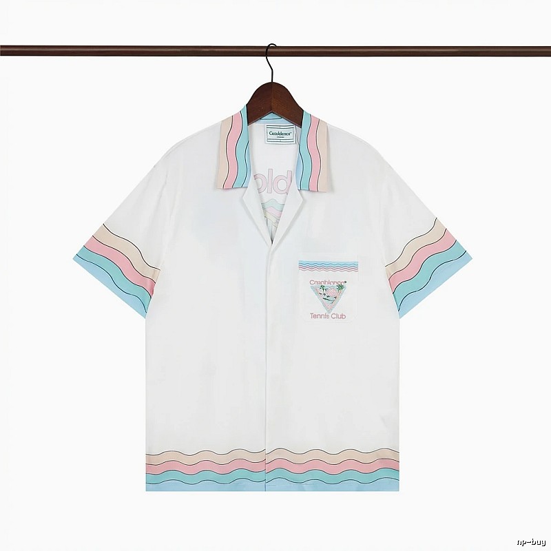 Casablanca stripe retro-style white shirt