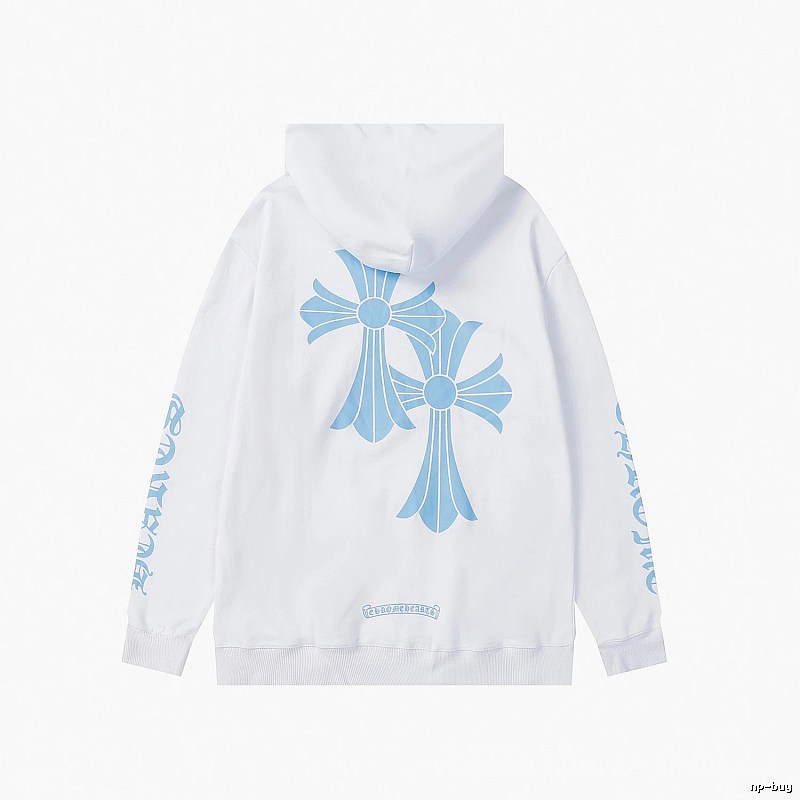 Chrome Hearts 2088-15 White Cross Graphic Hoodie Travel Styling