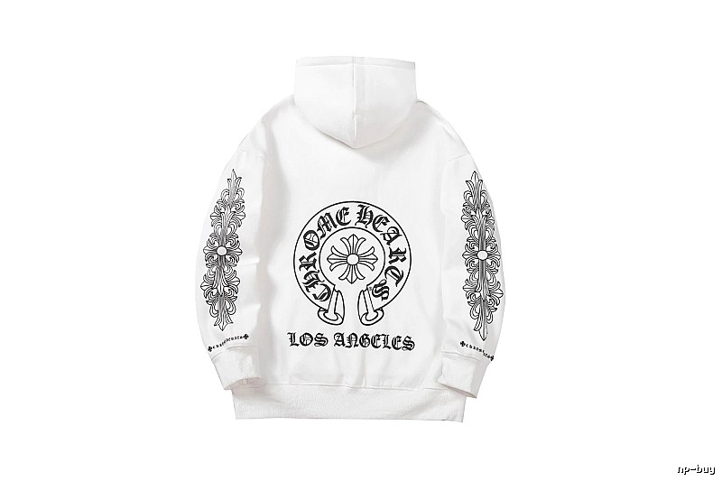 Chrome Hearts 2088-26 White Cross Graphic Hoodie Weekend Wear