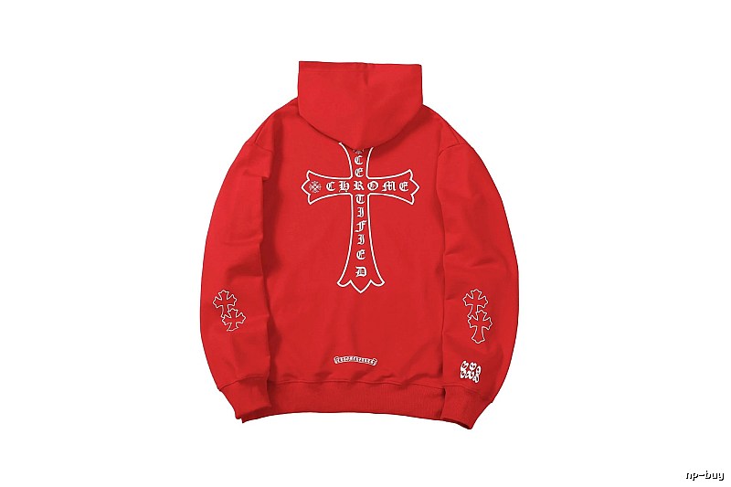 Chrome Hearts 2088-81 Red Cross Graphic Hoodie Modern Fit