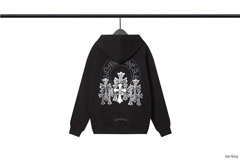 Chrome Hearts 2089-72 Black Cross Graphic Hoodie Easy Pairing
