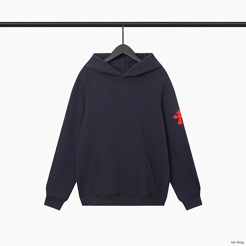 Chrome Hearts 2089-83 Navy Cross Graphic Hoodie Sport Casual