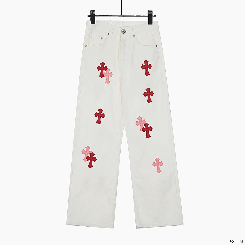 Chrome Hearts Casual Graphic jeans Light Denim Jeans for Streetwear Looks