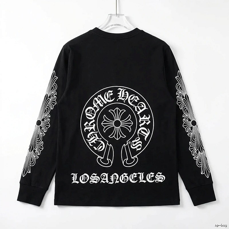 Chrome Hearts Cross Flower Dark Style Black Long Sleeve