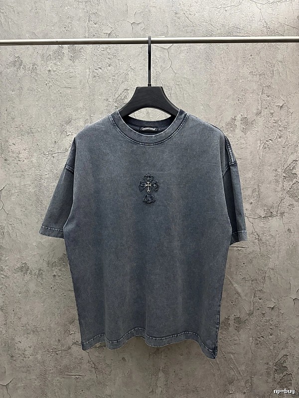 Chrome Hearts Cross Retro Style Gray T-shirt