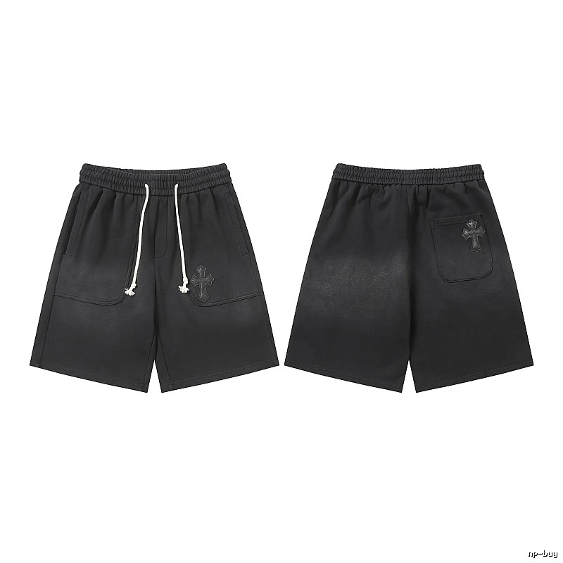 Chrome Hearts Cross Streetwear Brand Black Shorts