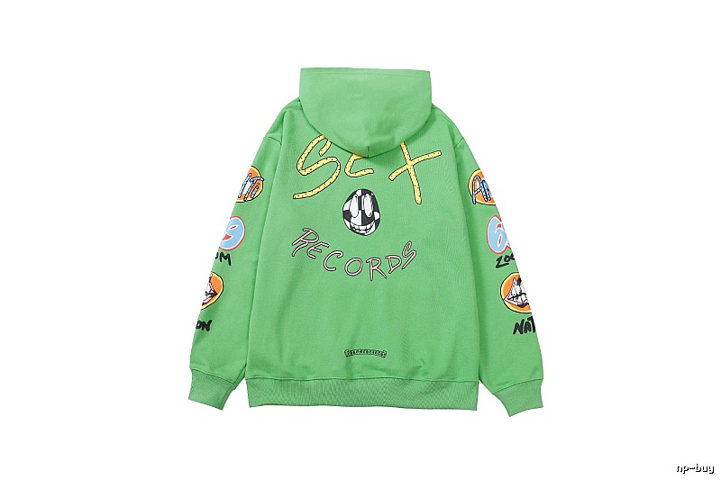 Chrome Hearts Easy Match Cross graphic hoodie Black Blue Cross for Everyday Use