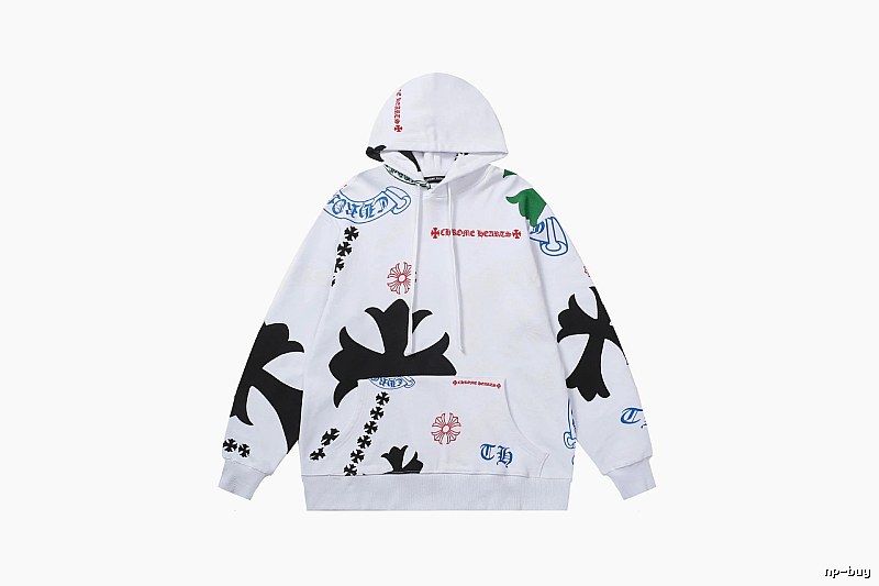Chrome Hearts Gift Ready Cross graphic hoodie Black Blue Cross with Fresh Pattern