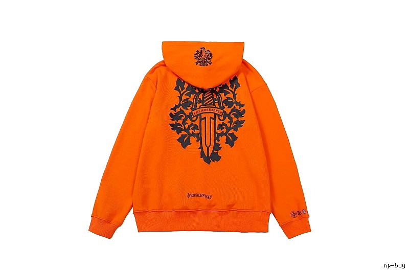Chrome Hearts Monogram Cross graphic hoodie Black Blue Cross for Layered Styling