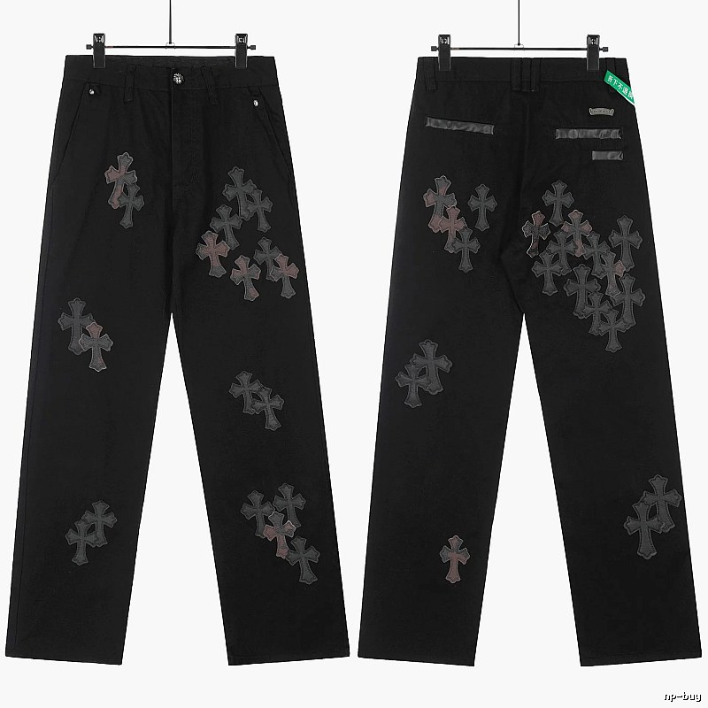 Chrome Hearts Patterned Graphic jeans Light Denim Jeans with Polished Detail