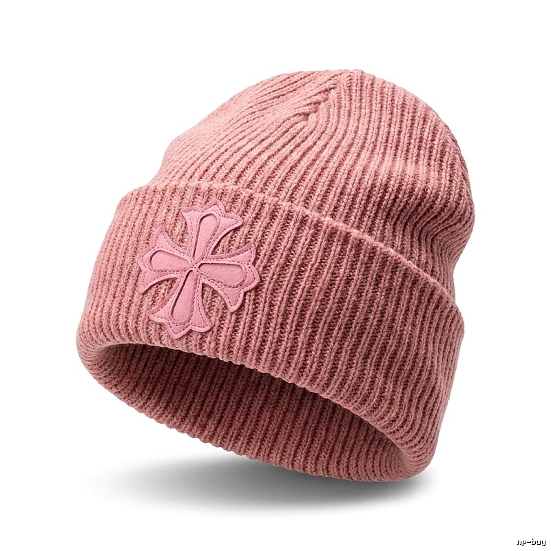 Chrome Hearts Pink Trendy and Cool Knitted Hat