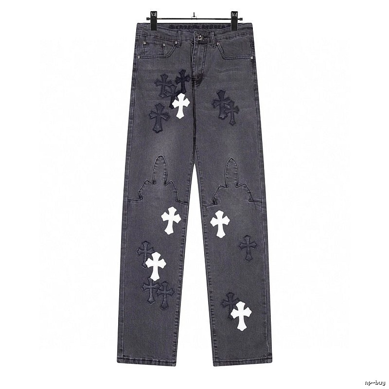 Chrome Hearts Relaxed Graphic jeans Light Denim Jeans with Designer-Inspired Detail