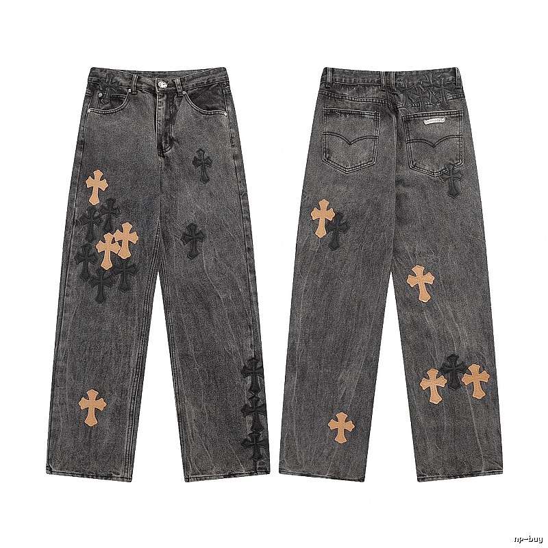 Chrome Hearts Travel Graphic jeans Light Denim Jeans with Soft Visual Tone