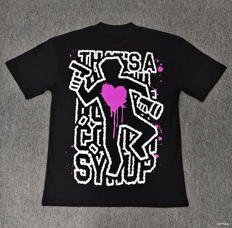 CLOT Heart Graffiti Street Style Black Short-sleeve T-shirt