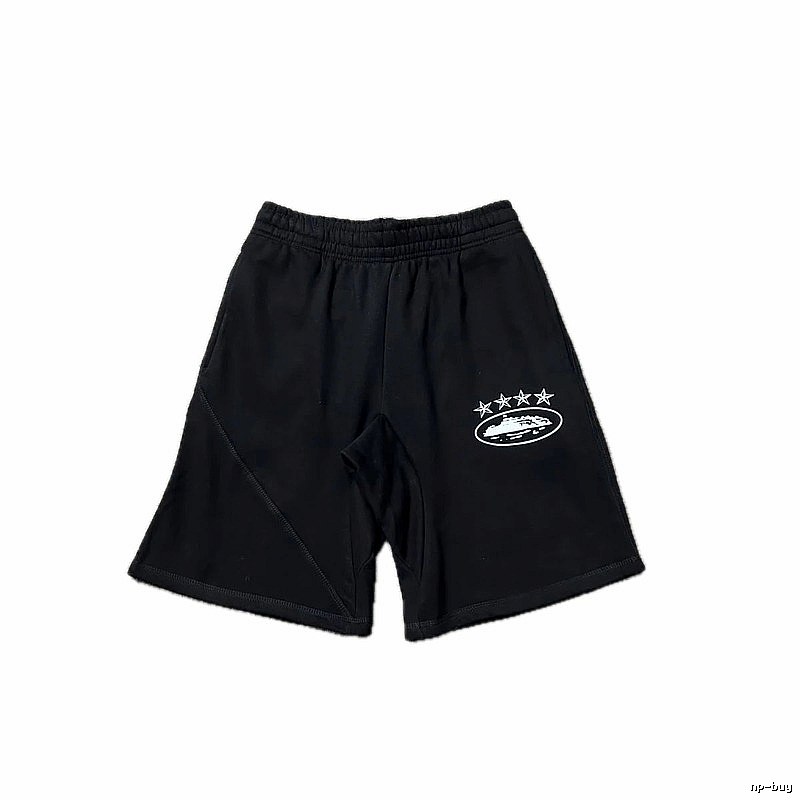 Corteiz five-star pattern black shorts
